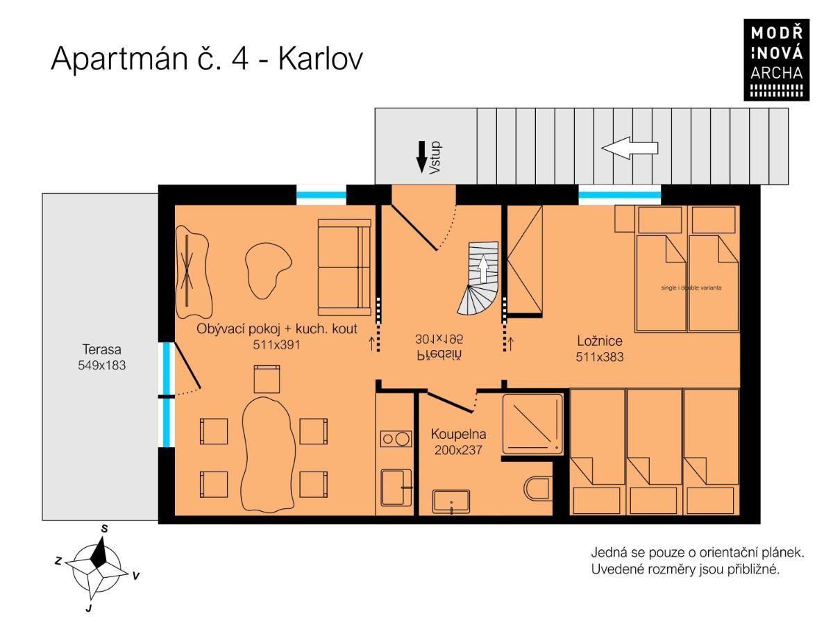 Apartmany Modrinova Archa S Privatni Saunou Vaclavov u Bruntalu Buitenkant foto