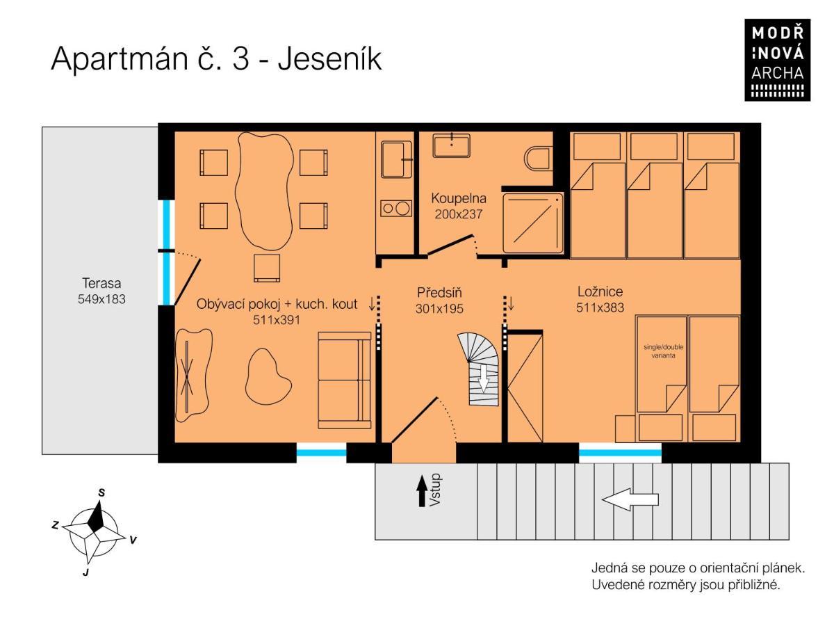Apartmany Modrinova Archa S Privatni Saunou Vaclavov u Bruntalu Buitenkant foto